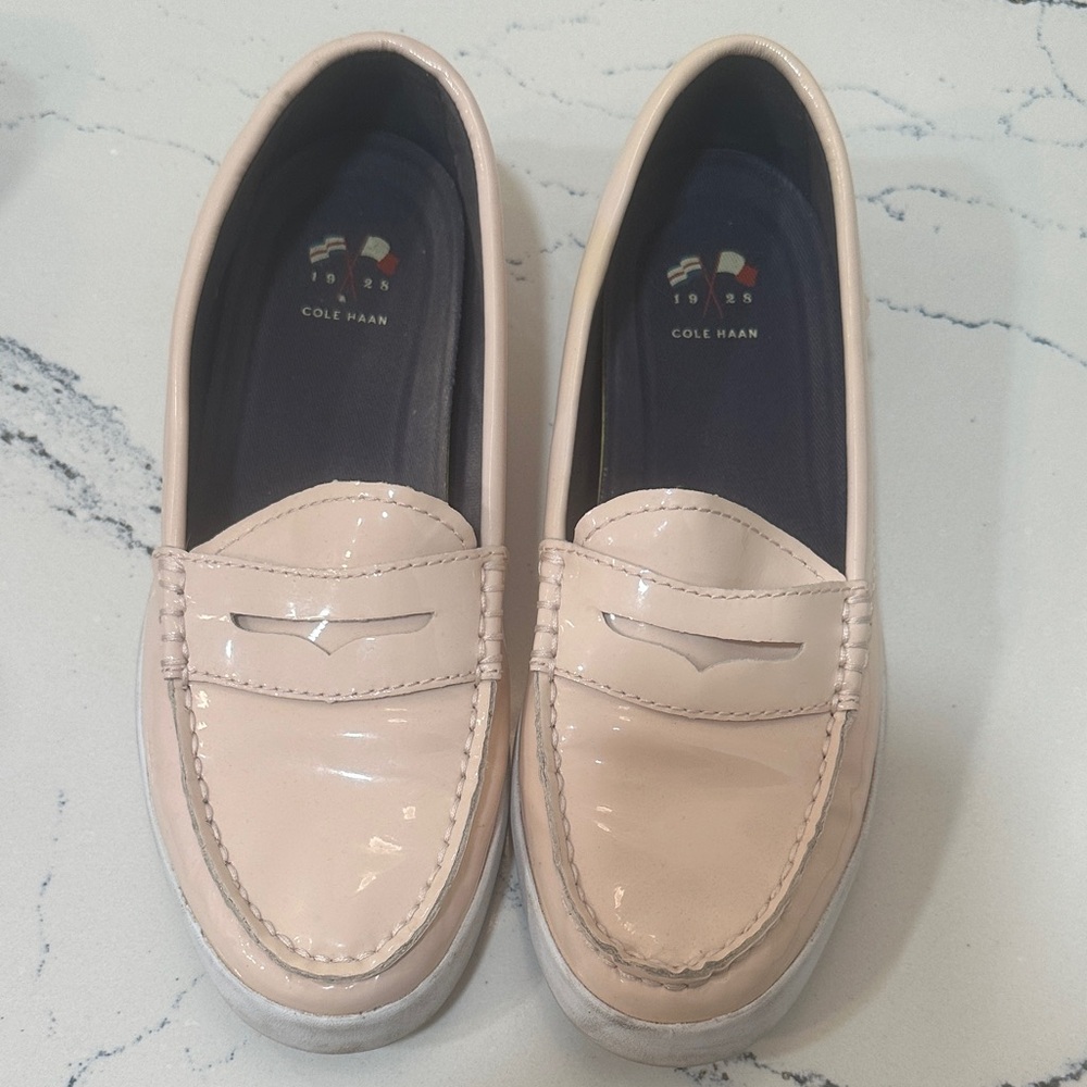 Cole Haan Glossy Nude Loafers